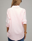 Davi & Dani Stripe Button Down Long Sleeve Shirt - Online Only