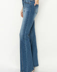 RISEN Full Size High Rise Front Seam Detailed Flare Jeans