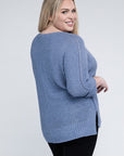 Eesome Plus Size Crew Neck Knit Sweater