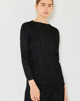 Marina West Swim Pleated Long Sleeve Boatneck Top