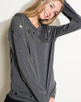 e Luna Distressed French Terry Sweatshirts