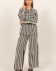 HYFVE Striped Button Up Shirt and Pants Set