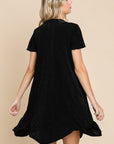 Culture Code Full Size Notched Short Sleeve Dress