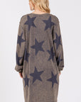 SAGE + FIG Washed Star Print Round Neck Dress