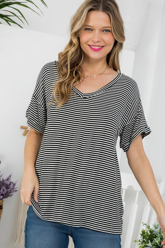 e Luna PLUS Pin Stripe Box Top