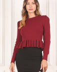 Lilou Peplum Sweater Top