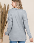 Reborn J V Neck Long Sleeve Top