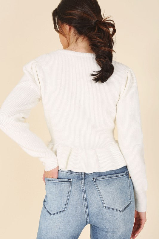 Lilou Peplum Sweater Top