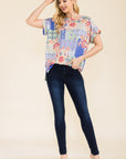 Celeste Full Size Round Neck Short Sleeve Floral T-Shirt