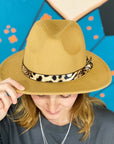 Leopard Band Fedora Hat