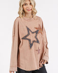 Mittoshop Mineral Wash Star Patch Long Sleeve T-Shirt