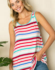 e Luna Multi Striped Tank Top