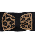 Knit Leopard Bow Headband