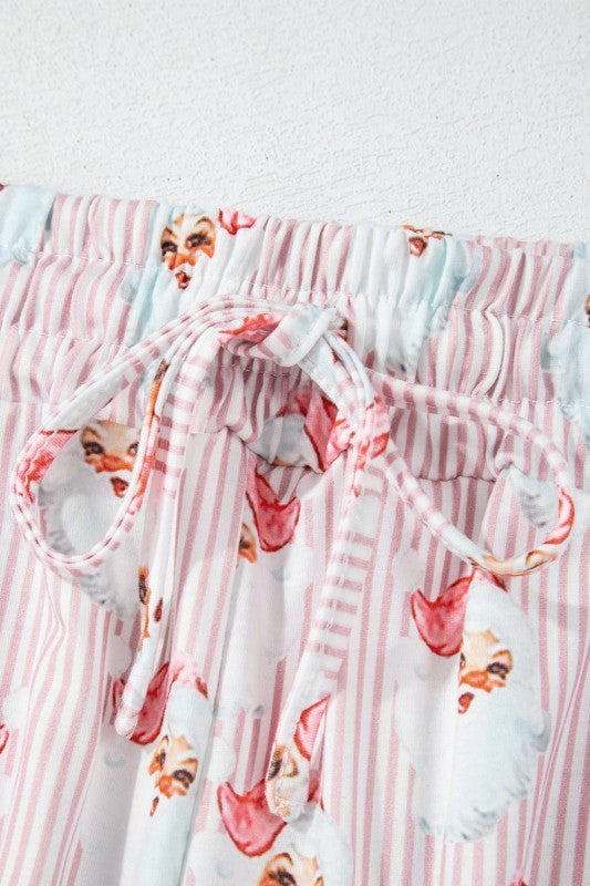 Christmas Santa Claus Stripe Top and Pants Lounge