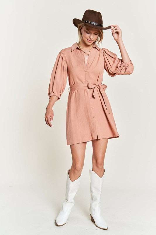 Jade by Jane Solid Button Down Dress PLUS