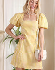 SS Back Strap Dress in Gingham - Online Only