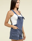 Zenana Washed Knot Strap Romper