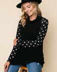 e Luna Polka Dot Turtleneck Top