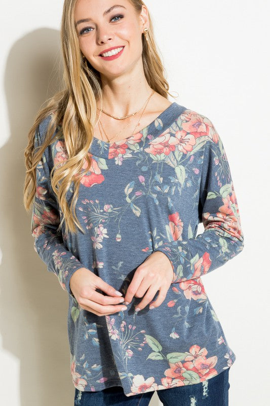 Floral Loose Fit Boxy Top