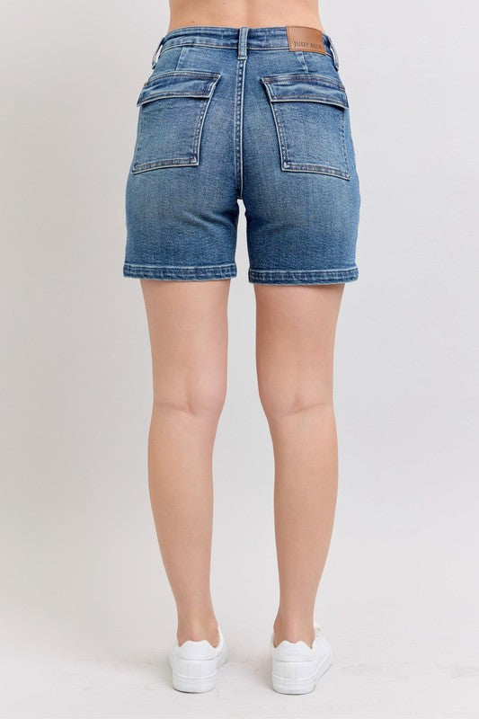 Judy Blue Full Size High Rise Denim Shorts Plus Size