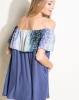 e Luna Ombre Tie Dye Off Shoulder Top