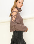 HYFVE Keep Me Close Turtle Neck Cropped Sweater - Online Only