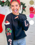 Christmas Sparkle Sleeve Sweatshirt