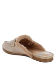 Bosnia Suede & Faux Fur Slip On Mules