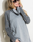 Distressed Terry Mix Tunic - My Pampered Life Seattle