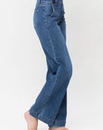 Judy Blue Full Size Double Button Wide Leg Jeans