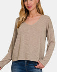 Zenana Dropped Shoulder Long Sleeve T-Shirt