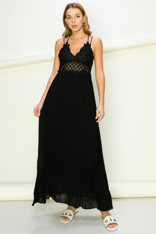 HYFVE In Love Bustier Lace Maxi Dress