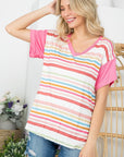 e Luna Multi Striped Boxy Top