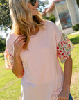 Solid Dizzy Floral Mixed Top - Online Only - My Pampered Life Seattle