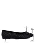 Naoki Quilted Faux Leather Ballerinas