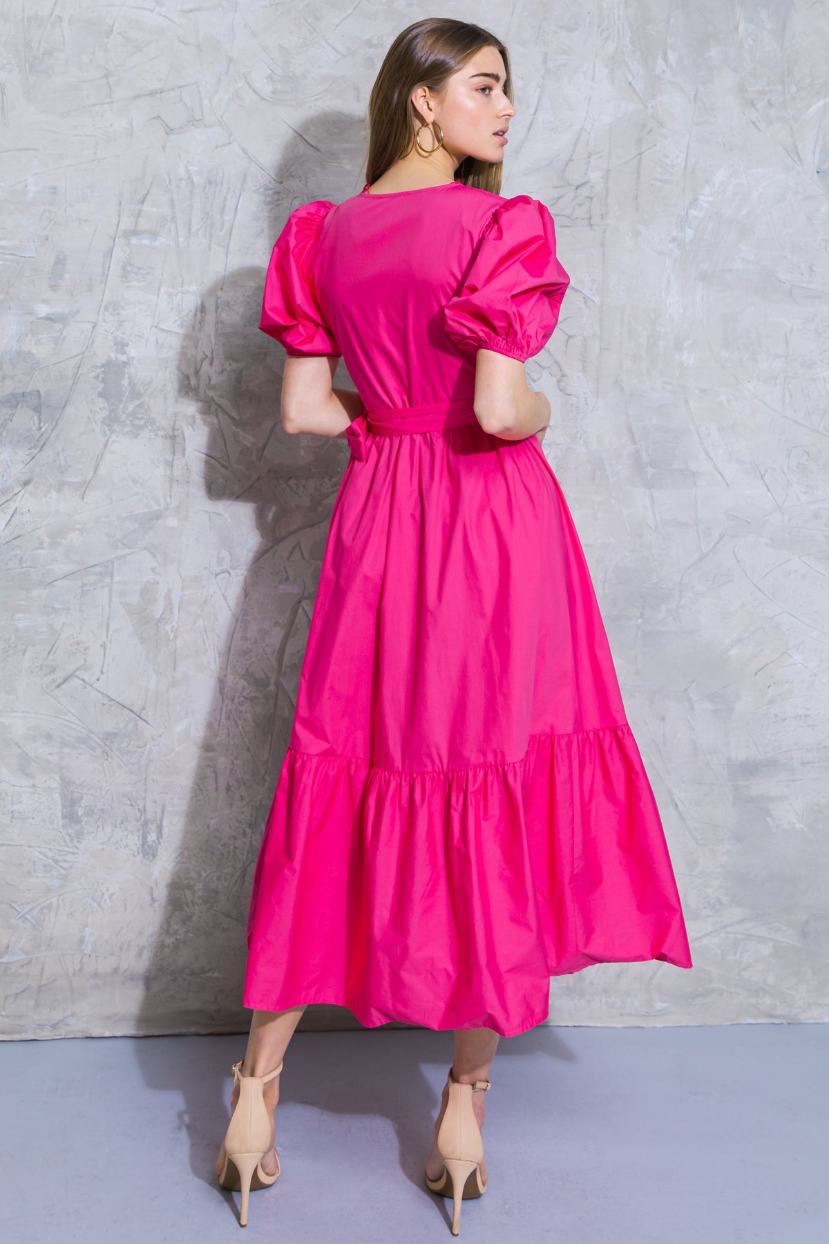 Flying Tomato Perfect Allure Poplin Midi Dress