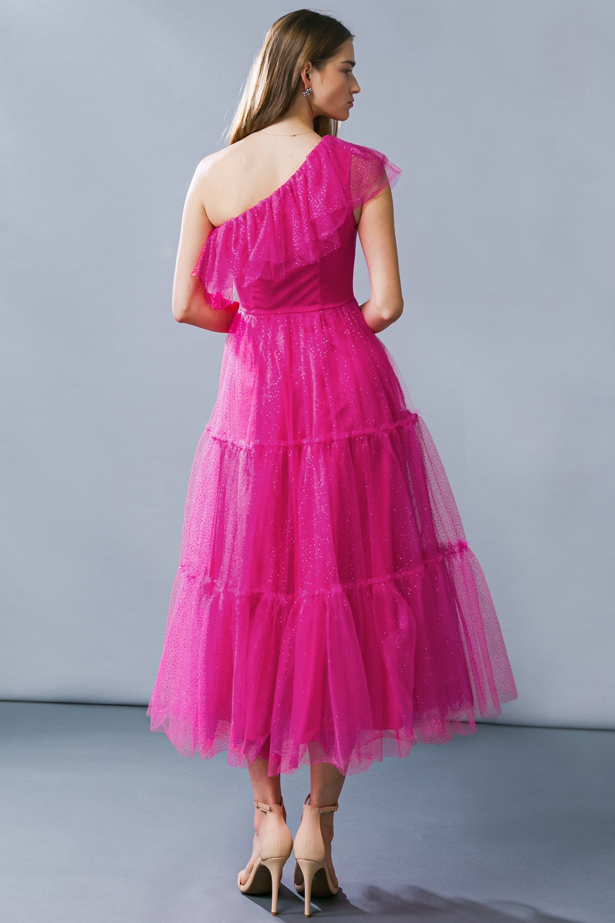 Flying Tomato Get To The Point Tulle Midi Dress