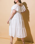 Flying Tomato Catching My Breath Eyelet Midi Dress