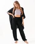 Black Harem Pants Lounge Set