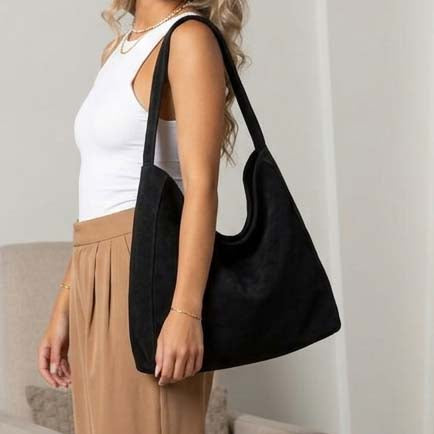 Miranda Oversized Suede Hobo Bag