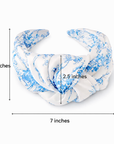 Blue And White Toile Knotted Headband