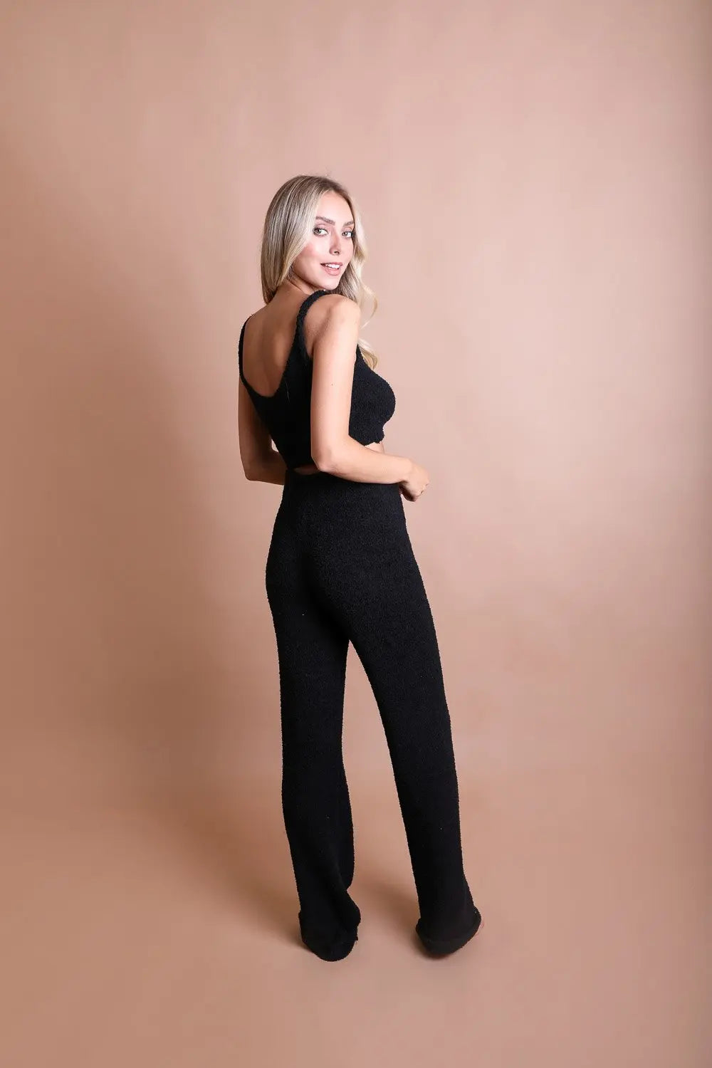 Bouclé Wide Leg Lounge Pants