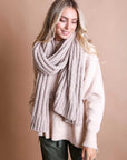 Cozy Bouclé Fringe Scarf