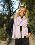Cozy Bouclé Fringe Scarf