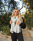 Cozy Bouclé Fringe Scarf