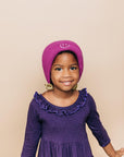 Boysenberry Smiley Beanie