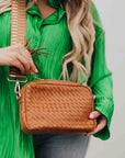 Woven Willow Camera Crossbody Bag