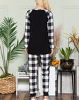 Celeste Plaid Long Sleeve T-Shirt with Pockets