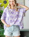 HOPELY Print Waffle Oversized T-Shirt