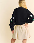 Davi & Dani Floral Pattern Button Down Cardigan